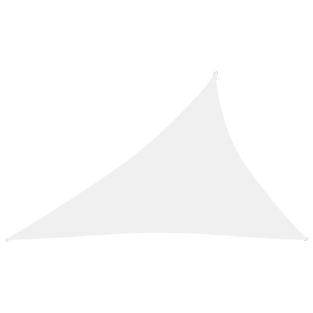 vidaXL Toldo de vela triangular tela Oxford blanco 4x5x6,4 m
