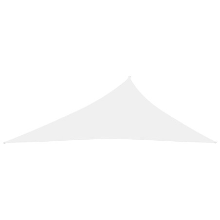 vidaXL Toldo de vela triangular tela Oxford blanco 4x5x6,4 m