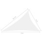 vidaXL Toldo de vela triangular tela Oxford blanco 4x5x6,4 m