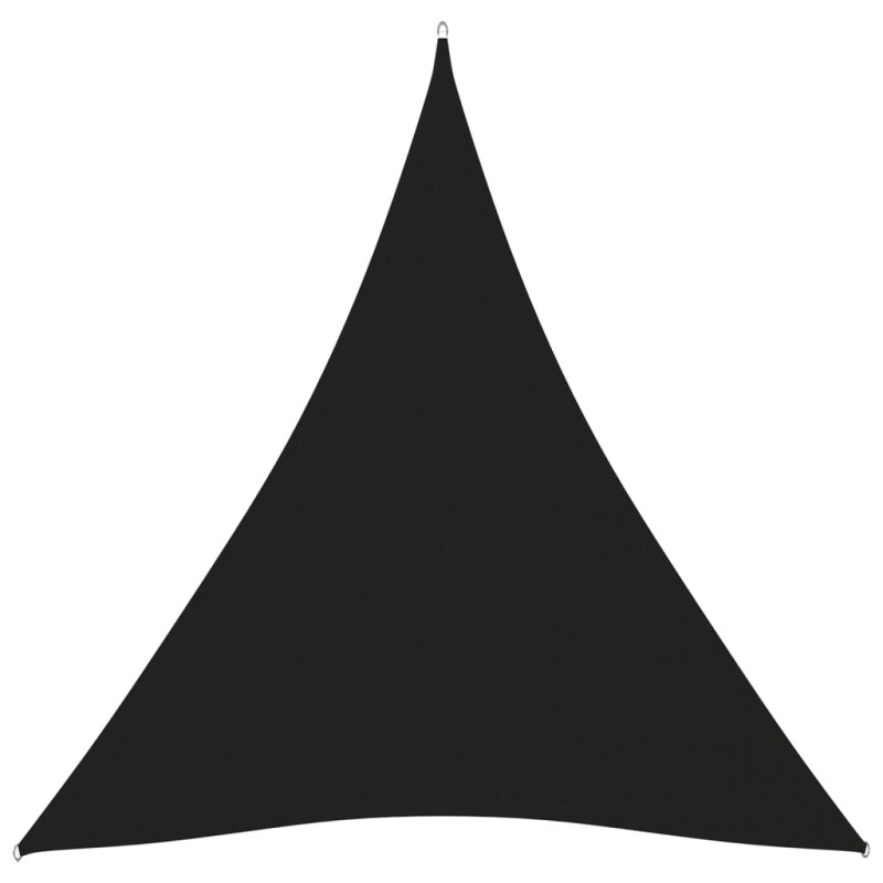 vidaXL Toldo de vela triangular tela Oxford negro 3x4x4 m
