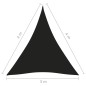 vidaXL Toldo de vela triangular tela Oxford negro 3x4x4 m
