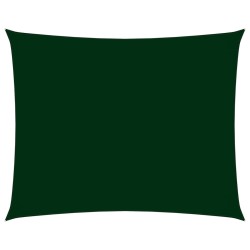 vidaXL Toldo de vela rectangular tela Oxford verde oscuro 2x3,5 m