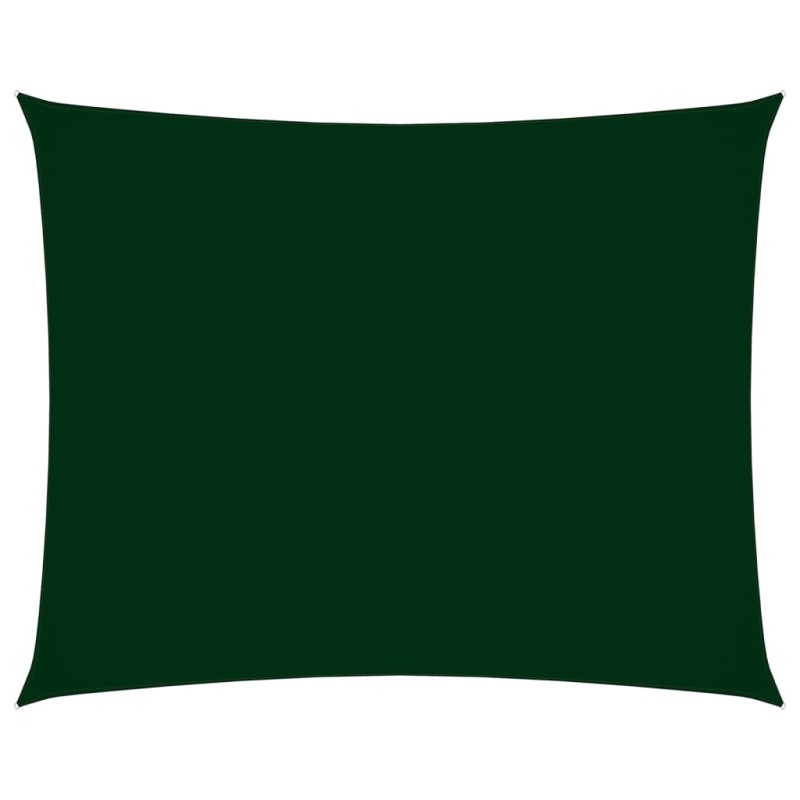 vidaXL Toldo de vela rectangular tela Oxford verde oscuro 2x3,5 m