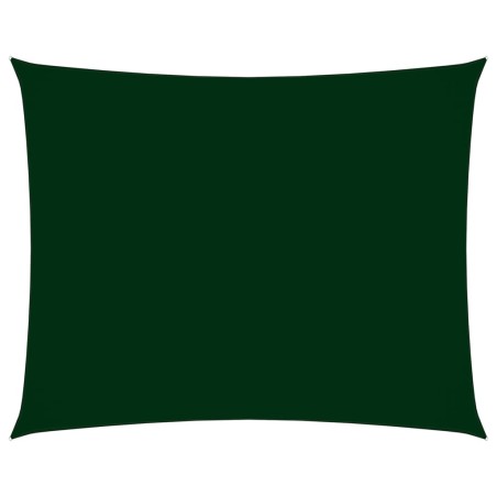 vidaXL Toldo de vela rectangular tela Oxford verde oscuro 2x3,5 m