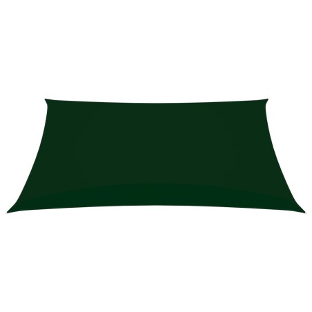 vidaXL Toldo de vela rectangular tela Oxford verde oscuro 2x3,5 m