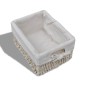 vidaXL Estantería con 5 cestas tejidas madera blanco vidaXL Estantería con 5 cestas tejidas madera blanco