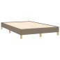 vidaXL Cama box spring con colchón y LED tela gris taupe 120x190 cm vidaXL Cama box spring con colchón y LED tela gris taupe 120x190 cm
