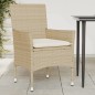 vidaXL Sillones de jardín con cojines 2 uds ratán sintético beige vidaXL Sillones de jardín con cojines 2 uds ratán sintético beige