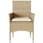 vidaXL Sillones de jardín con cojines 2 uds ratán sintético beige vidaXL Sillones de jardín con cojines 2 uds ratán sintético beige