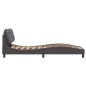 vidaXL Estructura de cama con luces LED cuero sintético gris 80x200 cm vidaXL Estructura de cama con luces LED cuero sintético gris 80x200 cm