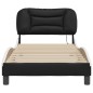 vidaXL Estructura cama con LED cuero sintético negro y blanco 90x190cm vidaXL Estructura cama con LED cuero sintético negro y blanco 90x190cm