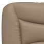 vidaXL Estructura de cama con LED cuero sintético capuchino 90x200 cm