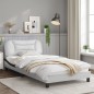 vidaXL Estructura cama con LED cuero sintético blanco negro 100x200 cm vidaXL Estructura cama con LED cuero sintético blanco negro 100x200 cm