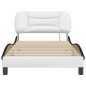 vidaXL Estructura cama con LED cuero sintético blanco negro 100x200 cm vidaXL Estructura cama con LED cuero sintético blanco negro 100x200 cm
