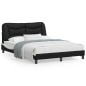 vidaXL Estructura cama con LED cuero sintético negro blanco 120x200 cm vidaXL Estructura cama con LED cuero sintético negro blanco 120x200 cm