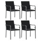 vidaXL Juego comedor jardín 5 piezas y cojines ratán sintético y acero vidaXL Juego comedor jardín 5 piezas y cojines ratán sintético y acero
