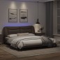 vidaXL Estructura de cama con luz LED cuero sintético marrón 180x200cm vidaXL Estructura de cama con luz LED cuero sintético marrón 180x200cm