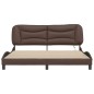 vidaXL Estructura de cama con luz LED cuero sintético marrón 180x200cm vidaXL Estructura de cama con luz LED cuero sintético marrón 180x200cm