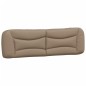 vidaXL Estructura de cama con luz LED cuero PE capuchino 180x200 cm