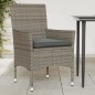 vidaXL Sillones de jardín con cojines 2 uds ratán sintético gris vidaXL Sillones de jardín con cojines 2 uds ratán sintético gris