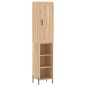 vidaXL Aparador de madera contrachapada roble Sonoma 34,5x34x180 cm vidaXL Aparador de madera contrachapada roble Sonoma 34,5x34x180 cm