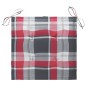 vidaXL Sillas de jardín 6 uds madera de teca y cojines a cuadros rojo vidaXL Sillas de jardín 6 uds madera de teca y cojines a cuadros rojo