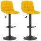 vidaXL Taburetes de cocina 2 unidades terciopelo amarillo vidaXL Taburetes de cocina 2 unidades terciopelo amarillo