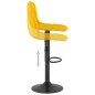 vidaXL Taburetes de cocina 2 unidades terciopelo amarillo vidaXL Taburetes de cocina 2 unidades terciopelo amarillo