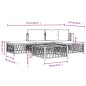 vidaXL Juego de muebles de jardín 5 piezas y cojines acero blanco vidaXL Juego de muebles de jardín 5 piezas y cojines acero blanco