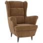 vidaXL Sillón de terciopelo marrón vidaXL Sillón de terciopelo marrón