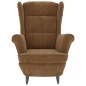 vidaXL Sillón de terciopelo marrón vidaXL Sillón de terciopelo marrón