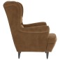 vidaXL Sillón de terciopelo marrón vidaXL Sillón de terciopelo marrón