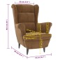 vidaXL Sillón de terciopelo marrón vidaXL Sillón de terciopelo marrón