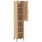 vidaXL Aparador de madera contrachapada roble Sonoma 34,5x34x180 cm vidaXL Aparador de madera contrachapada roble Sonoma 34,5x34x180 cm