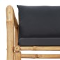 vidaXL Juego de muebles de jardín con cojines 4 piezas bambú
