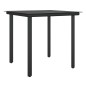 vidaXL Juego comedor jardín 3 piezas y cojines ratán sintético y acero vidaXL Juego comedor jardín 3 piezas y cojines ratán sintético y acero
