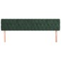 vidaXL Cabeceros 2 unidades de terciopelo verde oscuro 100x7x78/88 cm vidaXL Cabeceros 2 unidades de terciopelo verde oscuro 100x7x78/88 cm