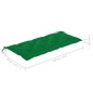 vidaXL Banco Batavia de teca maciza con cojín verde 120 cm vidaXL Banco Batavia de teca maciza con cojín verde 120 cm
