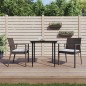 vidaXL Juego comedor jardín 3 piezas y cojines ratán sintético y acero vidaXL Juego comedor jardín 3 piezas y cojines ratán sintético y acero