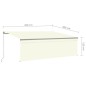 vidaXL Toldo retráctil manual con persiana crema 4,5x3 m vidaXL Toldo retráctil manual con persiana crema 4,5x3 m