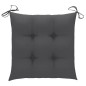 vidaXL Sillas de comedor 8 uds teca maciza con cojines gris antracita vidaXL Sillas de comedor 8 uds teca maciza con cojines gris antracita