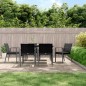 vidaXL Juego comedor jardín 7 piezas y cojines ratán sintético y acero vidaXL Juego comedor jardín 7 piezas y cojines ratán sintético y acero