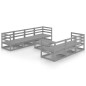 vidaXL Muebles de jardín 8 piezas gris madera maciza de pino vidaXL Muebles de jardín 8 piezas gris madera maciza de pino