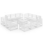vidaXL Set de salón de jardín de 13 pzas blanco madera maciza de pino vidaXL Set de salón de jardín de 13 pzas blanco madera maciza de pino