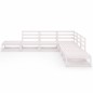 vidaXL Set de salón de jardín de 7 piezas blanco madera maciza de pino vidaXL Set de salón de jardín de 7 piezas blanco madera maciza de pino