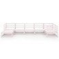 vidaXL Set de salón de jardín de 7 piezas blanco madera maciza de pino vidaXL Set de salón de jardín de 7 piezas blanco madera maciza de pino