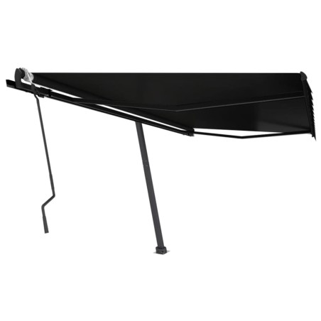 vidaXL Toldo de pie retráctil manual gris antracita 450x300 cm