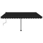 vidaXL Toldo de pie retráctil manual gris antracita 450x300 cm vidaXL Toldo de pie retráctil manual gris antracita 450x300 cm