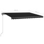 vidaXL Toldo de pie retráctil manual gris antracita 450x300 cm vidaXL Toldo de pie retráctil manual gris antracita 450x300 cm