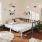 vidaXL Sofá cama extraíble madera maciza de pino gris 2x(90x200) cm vidaXL Sofá cama extraíble madera maciza de pino gris 2x(90x200) cm